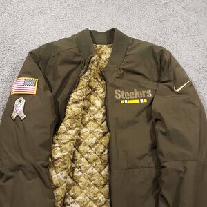 Nike Pittsburgh Steelers Salute Service Camo Reversible 2 In 1 Jacket Mens Small